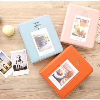 อัลบัมรูป instax mini / นามบัตร (เลื่อนดูสี) ใส่ได้64ใบ pu album