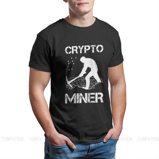 Bitcoin เสื้อยืดลําลอง แขนสั้น พิมพ์ลาย Crypto Miner Cryptocurrency ไซส์ S6XlS-5XL