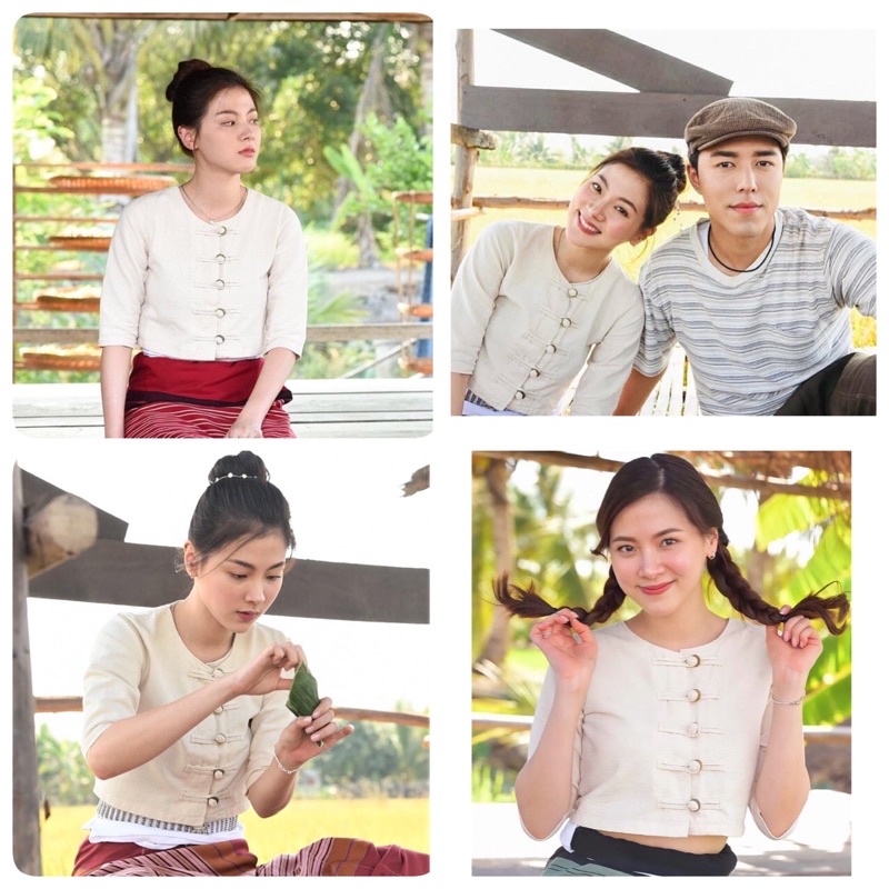 เสื้อสร้อยสะบันงา เสื้อผ้าฝ้าย เสื้อพื้นเมืองกาสะลองแขนสามส่วน สีสันสดใส มีหลายสีให้เลือกเลยค่ะ