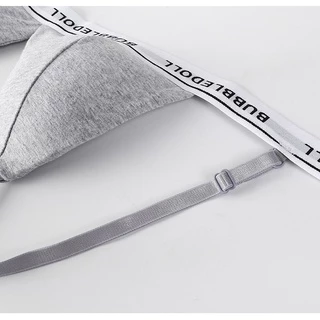 สินค้าพร้อมส่งจากไทย💥Angle Bra 💥(N682) บราสายเดี่ยว ขอบยางลายตัวอักษร มีฟองน้ำปรับสายได้