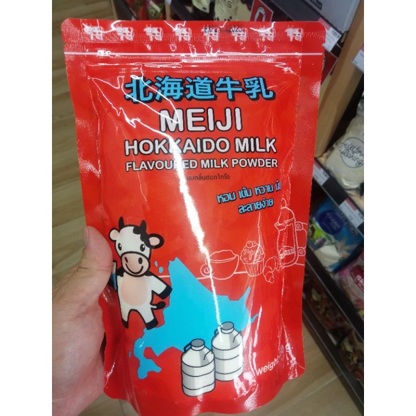 ecook​ เบเกอรี่​ นมผง​ นมฮอกไกโด​ ซองแดง​ ​555​ maiji hokkaido​ milk​ powder​ 480g
