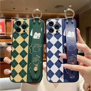 แฟชั่น สายรัดข้อมือ ย้อนยุค ตาข่ายเพชร อวตารศิลปะ เคส Samsung Galaxy S8 S9 S10 Plus + S20 Plus S20Ultra S21 S21Plus S21Ultra S10Lite S22 S22Plus S22Ultra S20FE Note8 Note9 Note10 Pro Plus Note10Lite Note20 Ultra Case ใหม่ คู่รัก TPU นุ่ม เคส