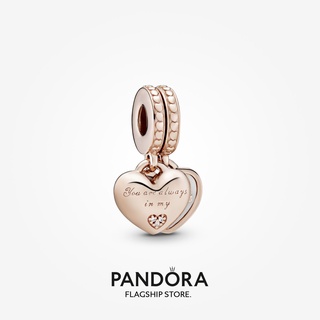 Pandora จี้รูปหัวใจ ดอกกุหลาบ ของขวัญวันเกิด สําหรับแม่ ลูกสาว DIY p825