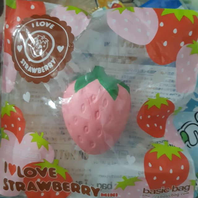 สกุชชี่สตรอเบอร์รี่ ไอบลูม Strawberry Squishy by I bloom สีชมพู