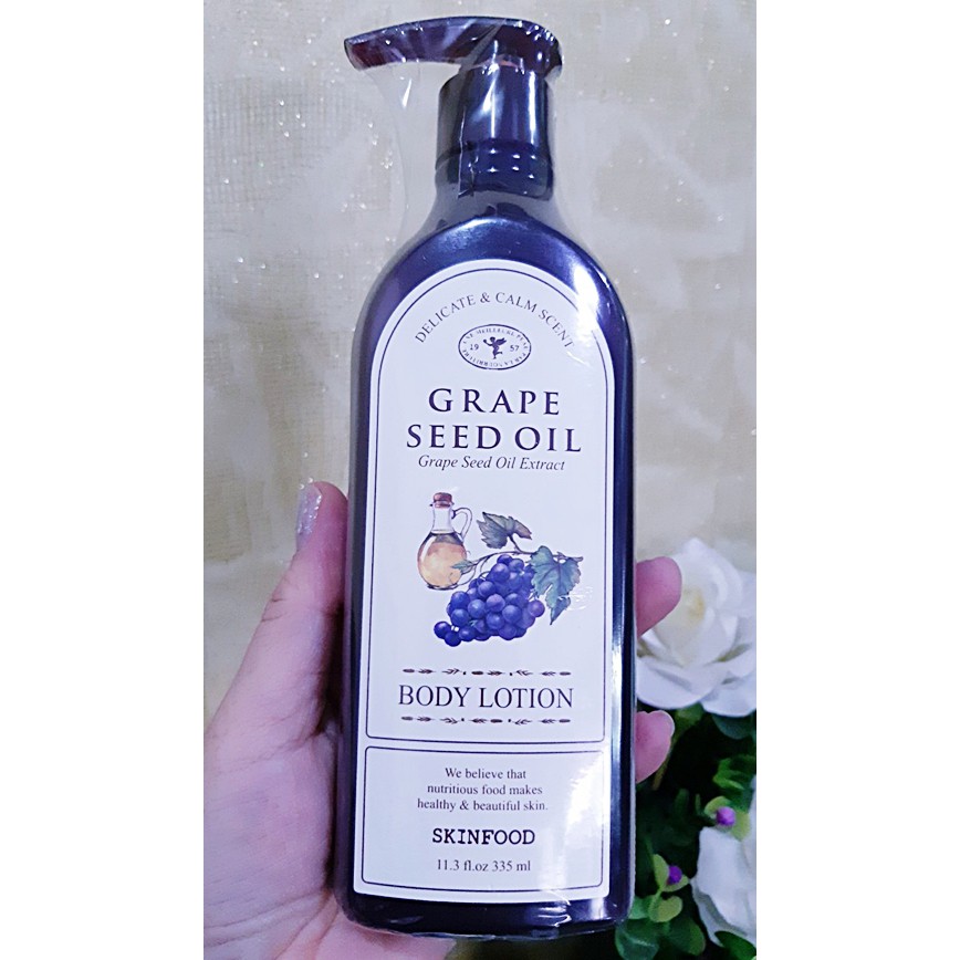 Skinfood Grape Seed Oil Body Lotion 335ml. แท้ค่ะ