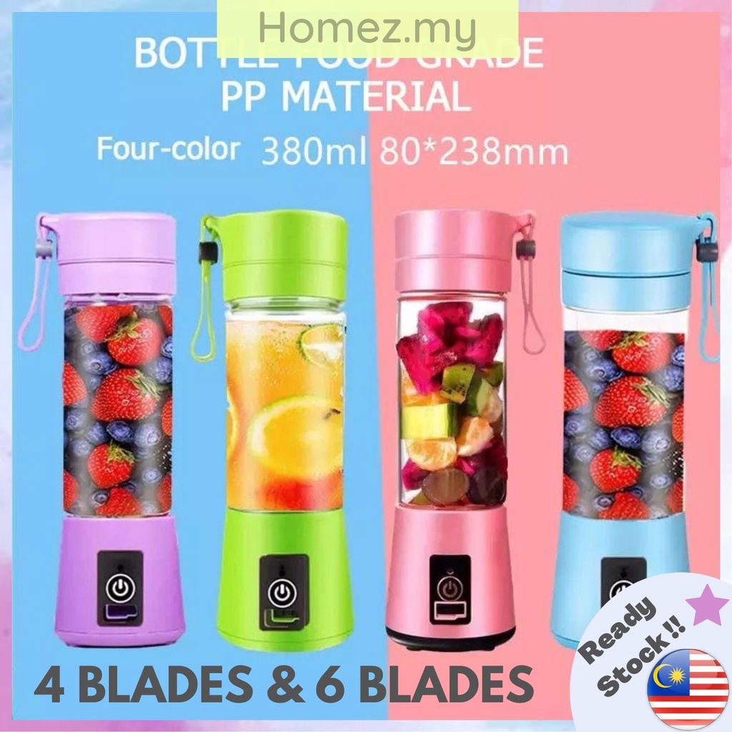 Homez Mini แบบพกพาเครื่องปั่น USB Juicer Maker Smoothie Pengisar Jus Blander Juicers ผลไม้ Mini Blen