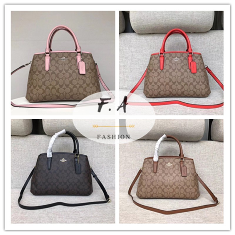 【พร้อมส่ง】F.A ว่าแท้100% COACH 58310 กระเป๋าสะพายสุภาพสตรี  กระเป๋าไดอาน่าแบบพกพา / ช่องคู่ความจุขนา