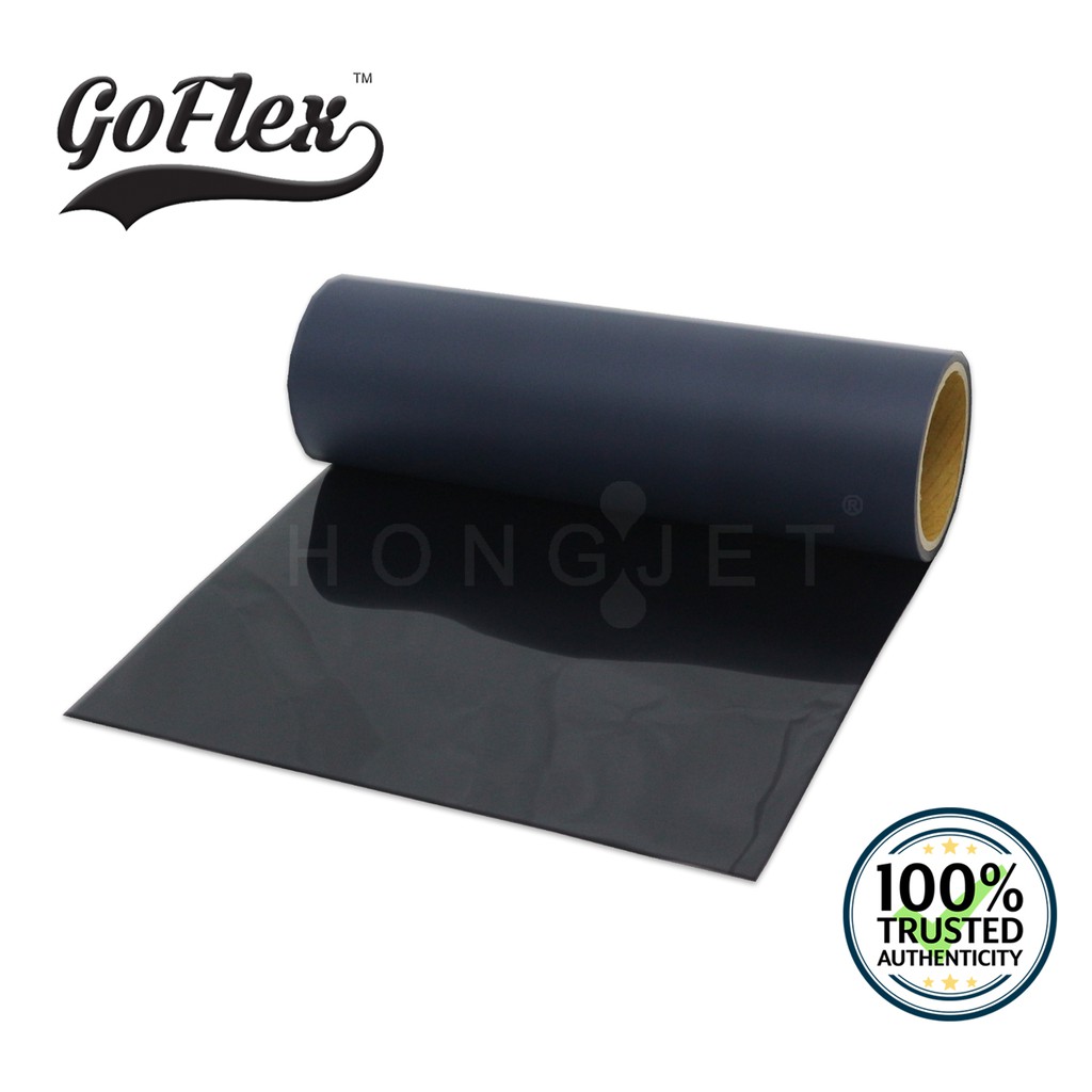 Goflex Heat Transfer PU Vinyl 10" (24.5cm) & 12 (30cm) - สีดํา (แข็ง) - 1 Metre