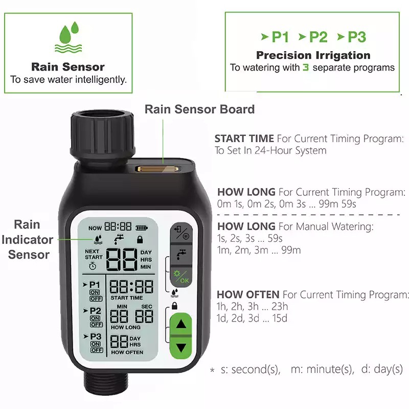 เครื่องตั้งเวลารดน้ำต้นไม้อัตโนมัติระบบดิจิตอล รุ่น HCT-355 ราคา ถูกที่สุด ดีลบีเคเค แกลเลอรีภาพที่ 2
