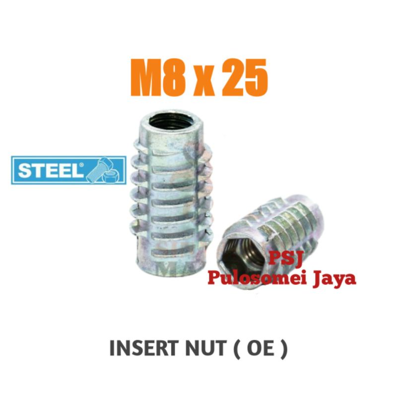 น็อตสับปะรด / น็อตปลูก / น็อตใส่ OE M8 x 25 / น็อตเฟอร์นิเจอร์