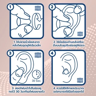 ที่อุดหูตอนนอน Pocket ที่อุดหูกันเสียงกรน ชุด 6 คู่ โฟมอุดหู สำหรับ อุดหูนอนหลับ กันเสียง 30-38dB รวมทุกรุ่น