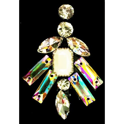 IRON ON PATCH GLASS BEADS
