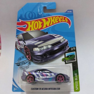 รถเหล็ก Hotwheels CUSTOM 01 ACURA INTEGRA GSR สีม่วง (ib36)