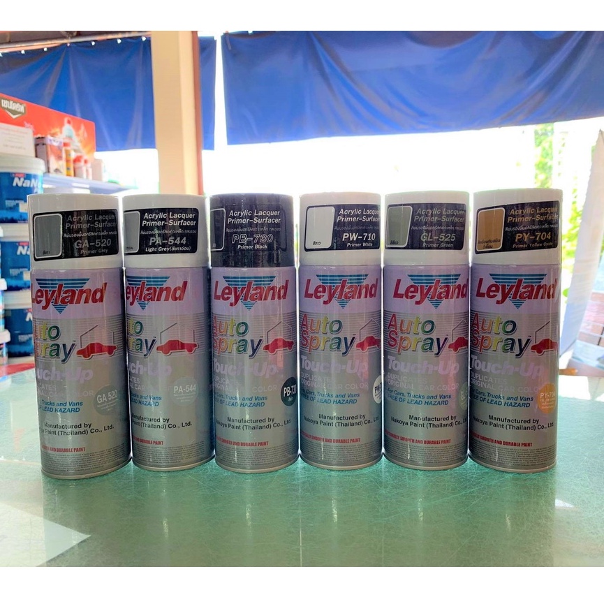 สีสเปรย์รองพื้นอครีลิค เกาะเหล็ก กลบรอย เอนกประสงค์ เลย์แลนด์ Leyland GA-520 PW-710 PA-544 PB-730 GL