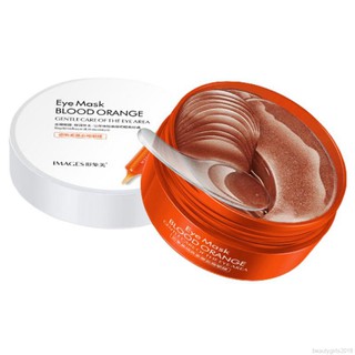 🍊 แผ่นมาร์กใต้ตา กระปุกขาว 60แผ่น 🍊 ( IMAGES EYE MASK BLOOD ORANGE )