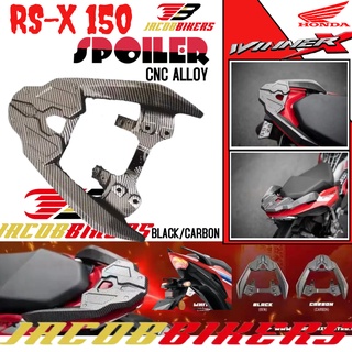 Honda RSX 150 WINNER X ROCKET SPOILER COVER CNC โลหะผสม BELAKANG ที่จับด้านหลัง สีดํา / คาร์บอน