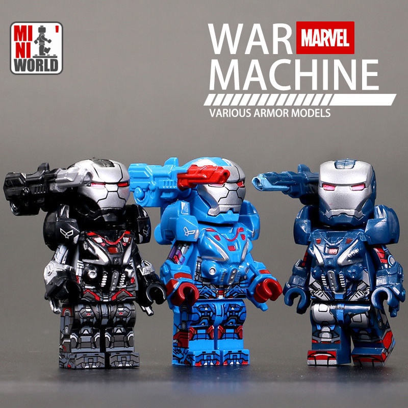 ฟิกเกอร์ Marvel Minifigures War Machine Black Fighter Mech Patriot Mech The Avengers ขนาดเล็ก สําหรับสะสม