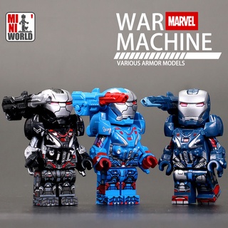 ฟิกเกอร์ Marvel Minifigures War Machine Black Fighter Mech Patriot Mech The Avengers ขนาดเล็ก สําหรับสะสม