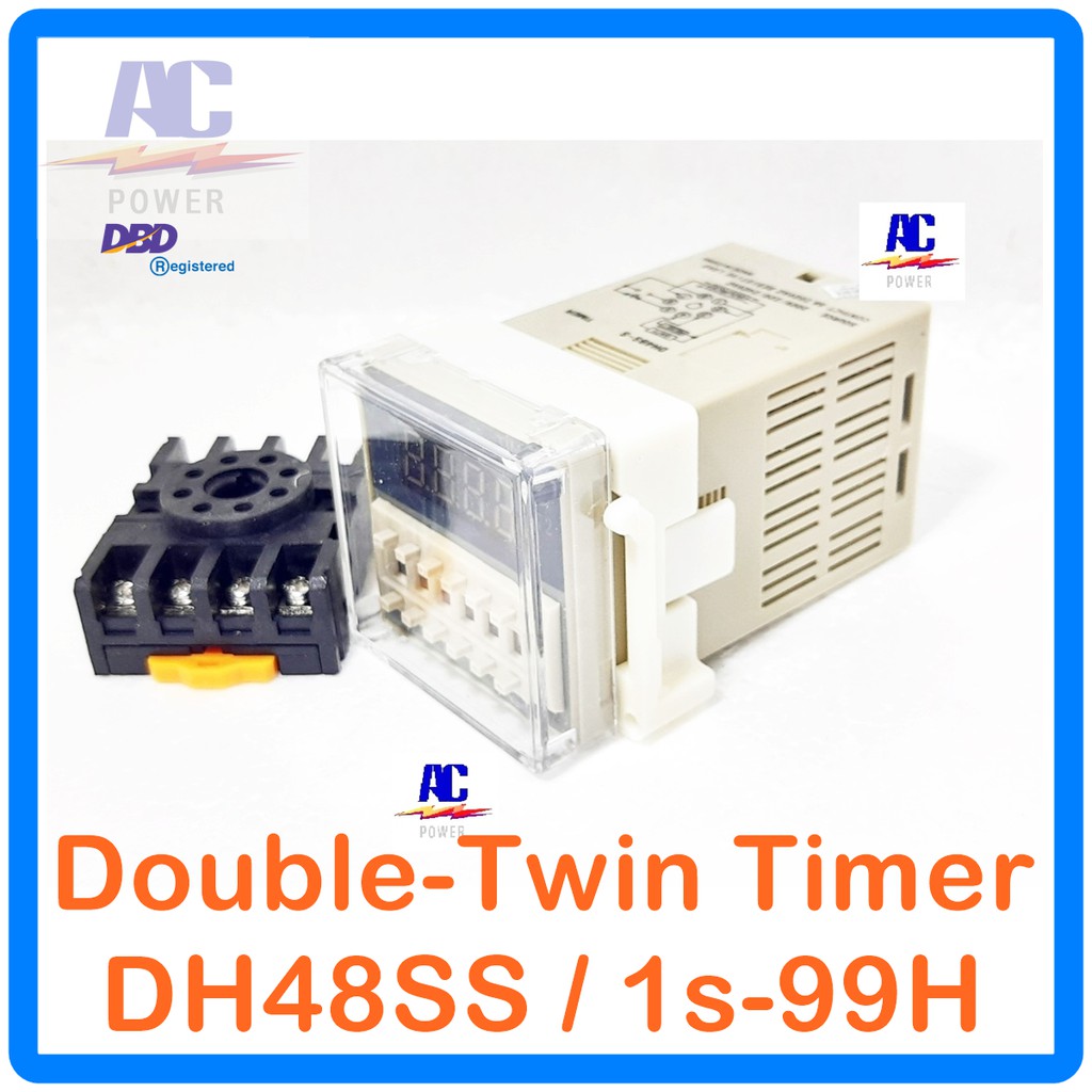 ทามเมอร์,ไทม์เมอร์ DH48S-S  Digital Display Timer Relay Timer delay Double Timer,Twin Timer ตั้งเวลา