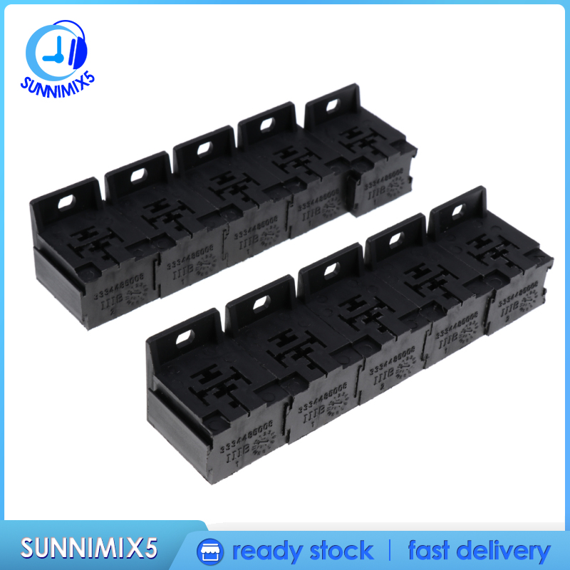 ฐานรีเลย์ 30A-80Amp 5 Pin 10 ชิ้น พร้อมขั้วต่อ 50 ชิ้น