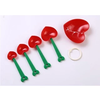 ชุดช้อนตวงพร้อมที่แยกไข่(หัวใจแดง)-พร้อมส่ง