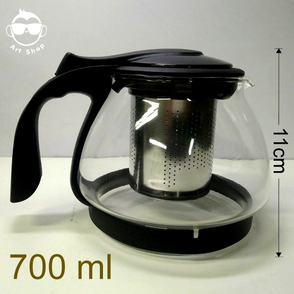 กาชงชา ขนาด 700 ml ทำจากแก้ว ผสม PVC