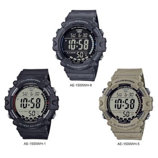 NEW!!! นาฬิกาข้อมือ Casio Standard Men AE-1500WH Series แบตอึด 10th year battery AE-1500WH-1A AE-1500WH-8A