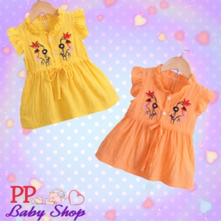 PP&amp;P Baby Shop ชุดกระโปรงเด็กผู้หญิง มินิเดรส ลายน่ารัก สีสันสดใส เนื้อผ้านุ่มสบาย เหมาะกับเด็กเล็ก 1-3 ขวบ