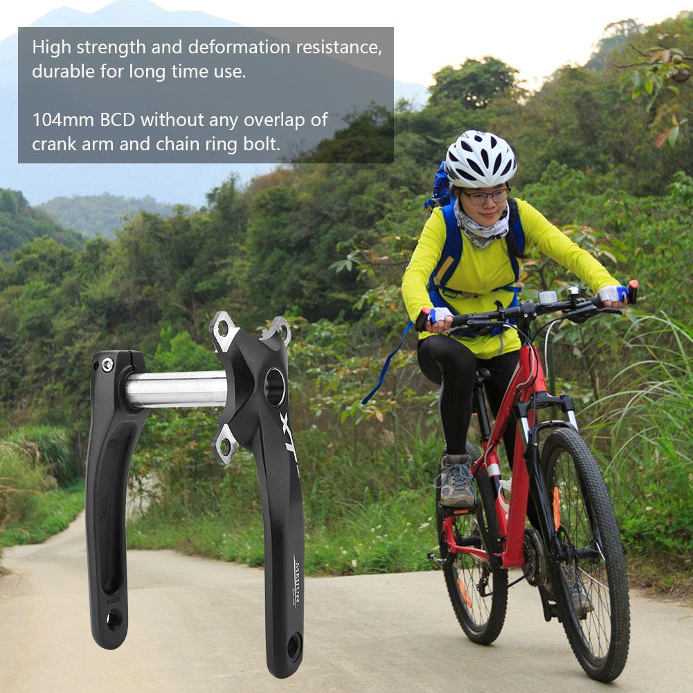 Dilwe Crank Set 1Pair Aluminium Alloy Single Bike Crankset Bicycle Repair Accessory Replacement