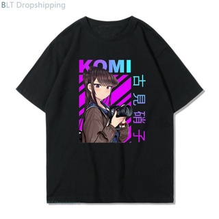 เสื้อยืดผ้าฝ้ายพิมพ์ลาย2022 เทรนด์ใหม่ลำลองอะนิเมะ Komi San Man เสื้อยืดคอกลมแขนสั้น Top