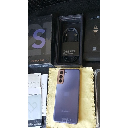 Sale!  ส่งต่อ Samsung S21 5G สีVioletม่วง Ram8/128 อุปกรณ์ครบกล่อง(สายชาร์จยังไม่แกะมาใช้)​