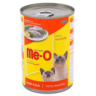 🔥HOT🔥 มีโอ อาหารแมวชนิดเปียก สำหรับแมวโต รสปลาทู 400 ก. ME-O Adult Cat Canned Food Mackerel Flavor 400 g.