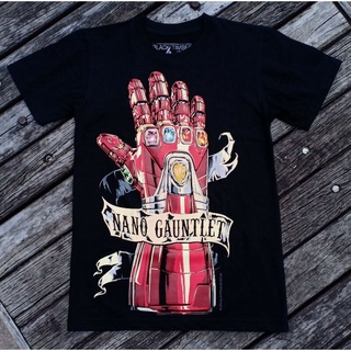 ผลิตภัณฑ์ใหม่👕Bt143 เสื้อยืดผ้าฝ้าย แขนสั้น พิมพ์ลาย NANO GAUNTLET IRON MAN END GAME MARVEL UNIVERSE AVENGERS HERO MOVI