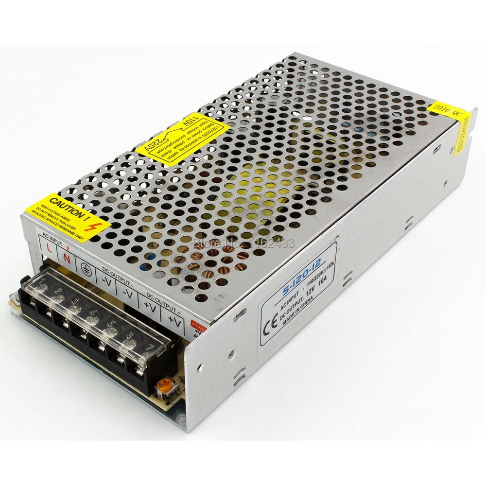 Single range switching power supply S12012, 120 W, 12 V DC, 10 A, 110