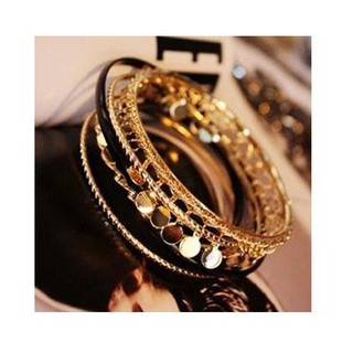 กำไลข้อมือ Multi Rings Sequins set 6