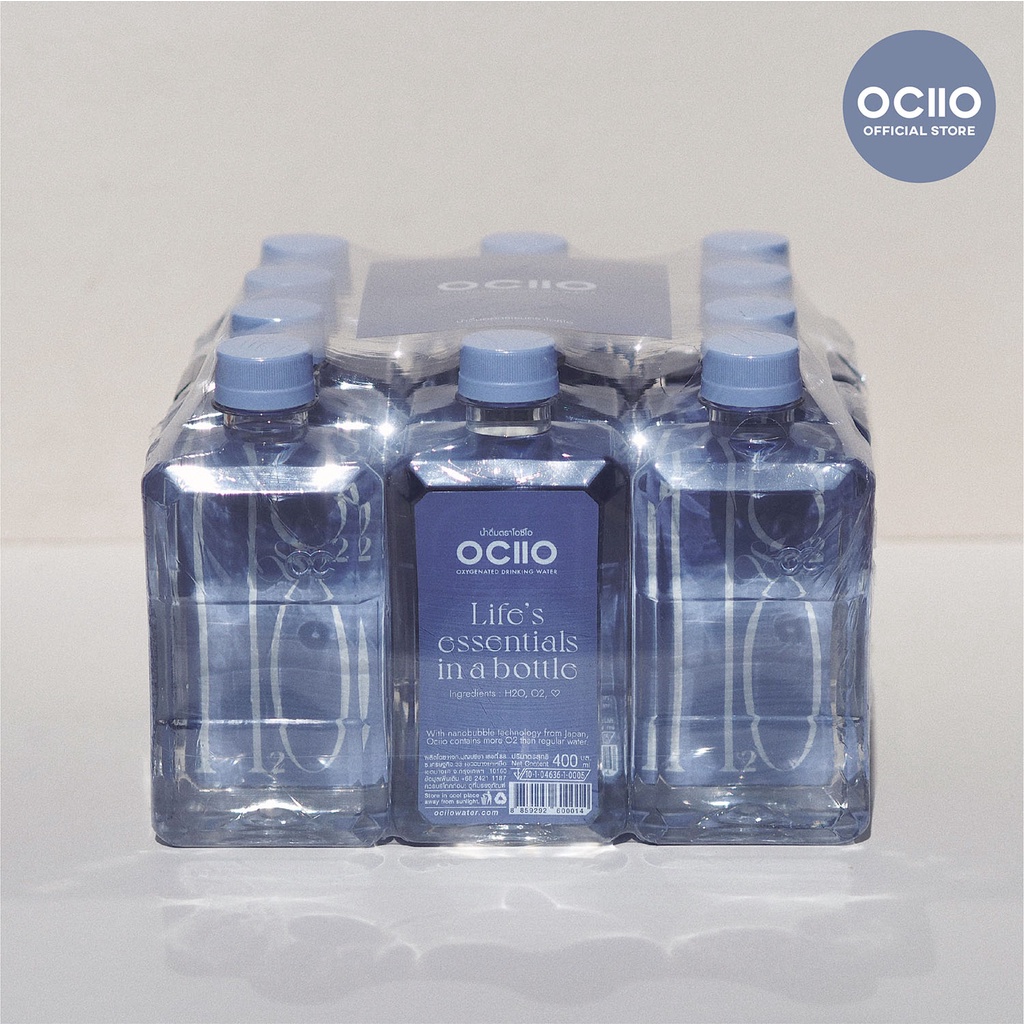 (400ml แพ็ค 12 ขวด) Life's Essential, OCIIO โอซีโอน้ำดื่มออกซิเจน