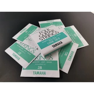 สายกีตาร์โปร่ง YAMAHA ของแท้ [Made in Japan] 1ชุด6เส้น แถมปิ๊ก1ตัว