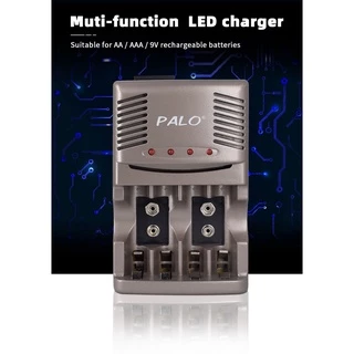 PALO เครื่องชาร์จถ่าน 1.2v Ni-CD Ni-MH AA/AAA/9V ถ่านชาร์จ