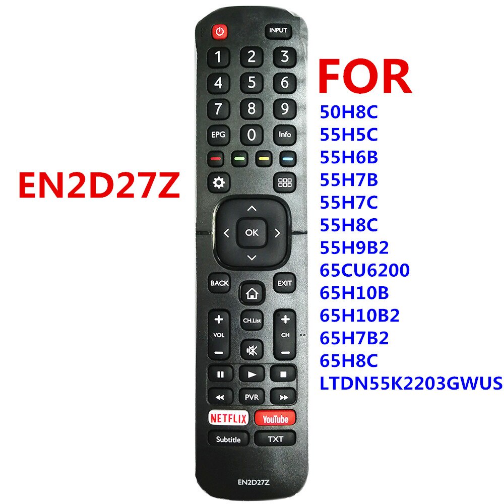 EN2D27Z ใหม่ 1 รีโมทคอนโทรลสําหรับ Hisense สมาร์ททีวี LCD TV 50H8C 55H5C 55H6B 55H7B 55H7C 65H10B2 6