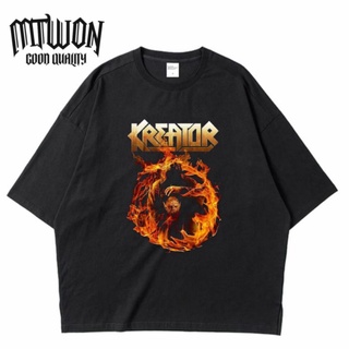 T-shirt  เสื้อยืด ผ้าฝ้าย พิมพ์ลาย KREATOR distro punk metal rock สีดํา พรีเมี่ยม สําหรับผู้ชาย ผู้หญิง 30s 24sS-5XL