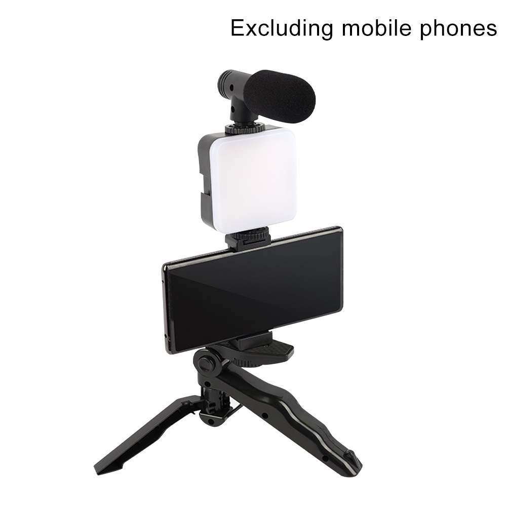 5pcs Universal LED Light Mini Portable With Microphone Recording Tripod