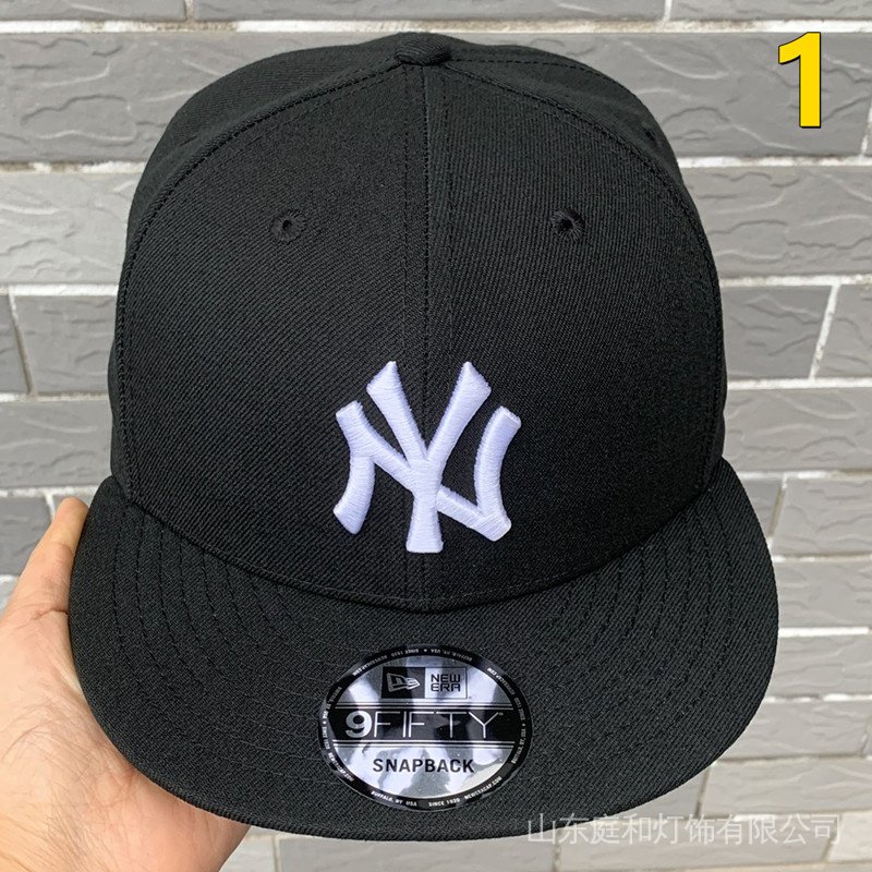 MLB Ny Yankees หมวกเบสบอลปีกแบนสีดําปรับได้ 9 Fifty Tide ยี่ห้อ La Dodgers หมวก Snapback กีฬาป่า Z59
