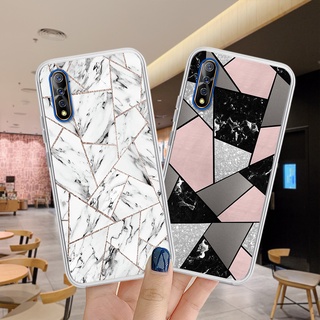 สีสันเรียบง่าย เคส Vivo S1 V17 Neo Z1X Y7S Z5 1907 เคสโทรศัพท์เคสกันกระแทกซิลิโคนใสนุ่มเต็มกล้องปก 301-1