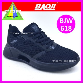 BAOJI BJW 618 รองเท้าผ้าใบผู้หญิง สีดำ