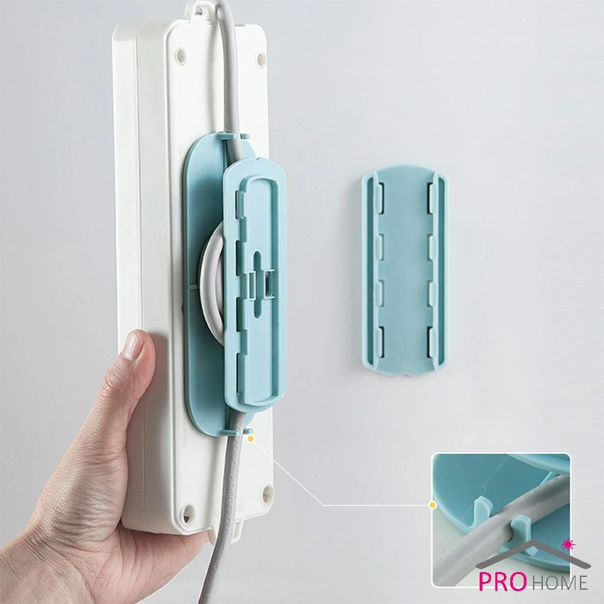 ที่เก็บสายปลั๊กไฟ 2 in 1 ตัวยึดรางปลั๊ก ที่ยึดรางแบบแขวนผนังไร้รอย Socket retainer