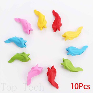 10PCS Pen Pencil Dolphin Grip Kids Handwriting Comfort Aid Right Left Handed Fish GBTP