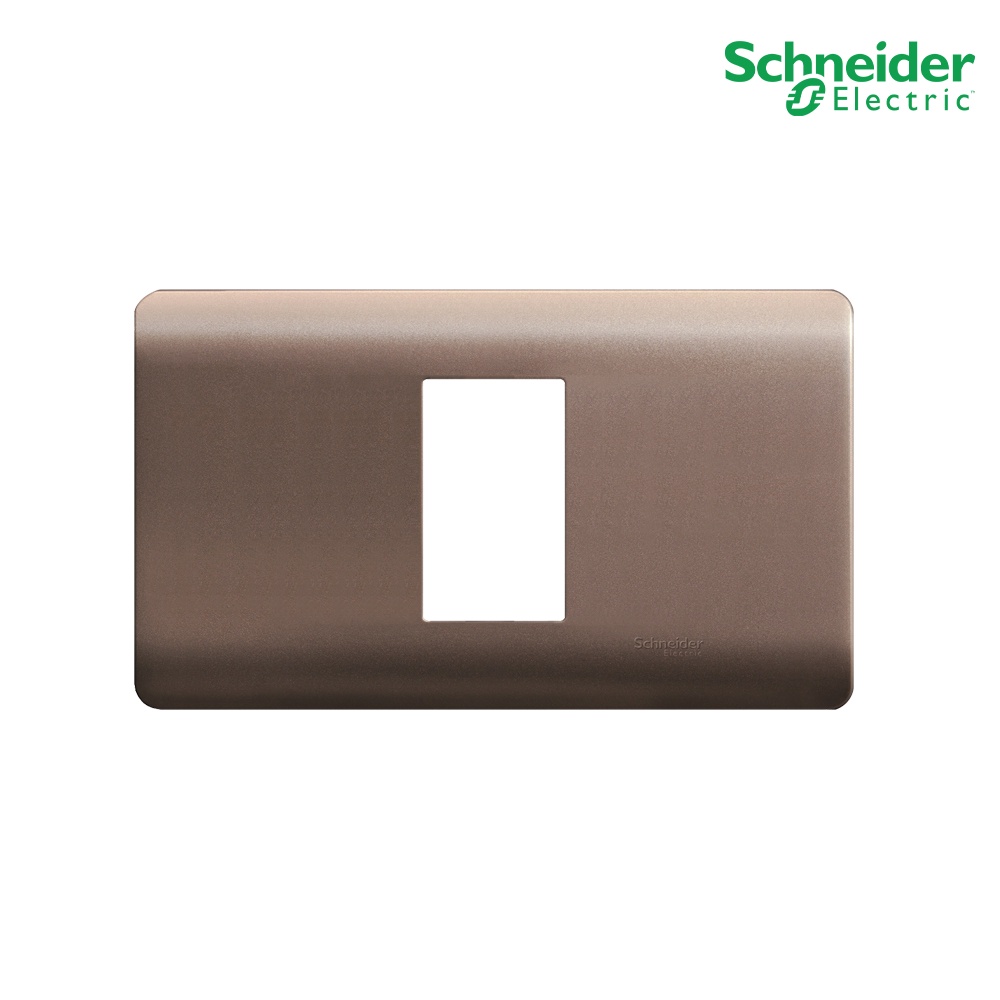 Schneider Electric ฝาครอบ พร้อมตะแกรงเหล็ก ขนาด 1ช่อง สีน้ำตาล รุ่น ZENcelo | A8401SH_SZ | PlugOn