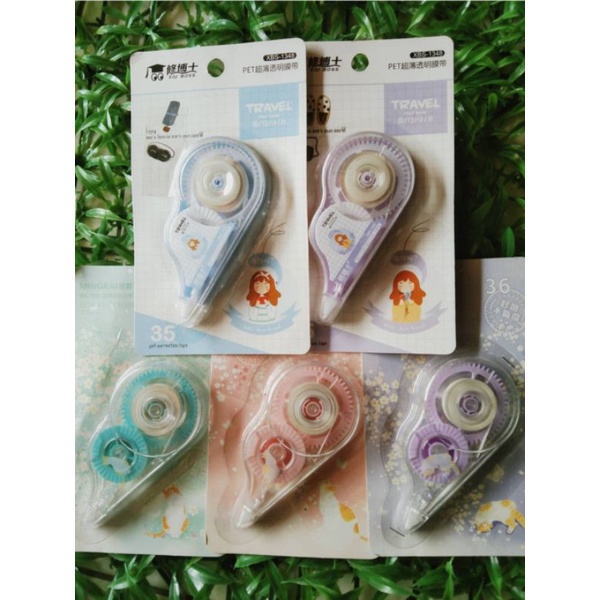 ✅(ถูกที่สุด พร้อมส่ง) เทปลบคำผิด ลบคำผิดเทป เทปลบปากกา ลิควิด การ์ตูนน่ารัก ลิควิดเทป หน้าเทปกว้าง 5 มม.