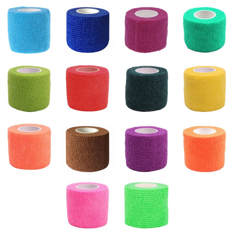TO Self-Adhesive Solid Bandage Tape Cohesive ยืดหยุ่นนํากลับมาใช้ใหม่ป้องกัน Multicolor Wrap สําหรับ