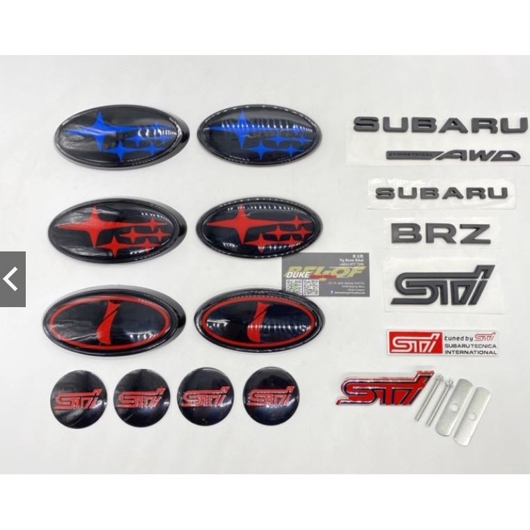 SUBARU STI โลโก้ SUBARU AWD BRZ SUBARU STI จานโลโก้เหล็กล้อหมวก STI EMBLEM
